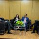La economía dominicana al debate. En la foto Pavel Isa Contreras, Liliana Sousa y Antonio Murillo en el panel en el MEPyD.