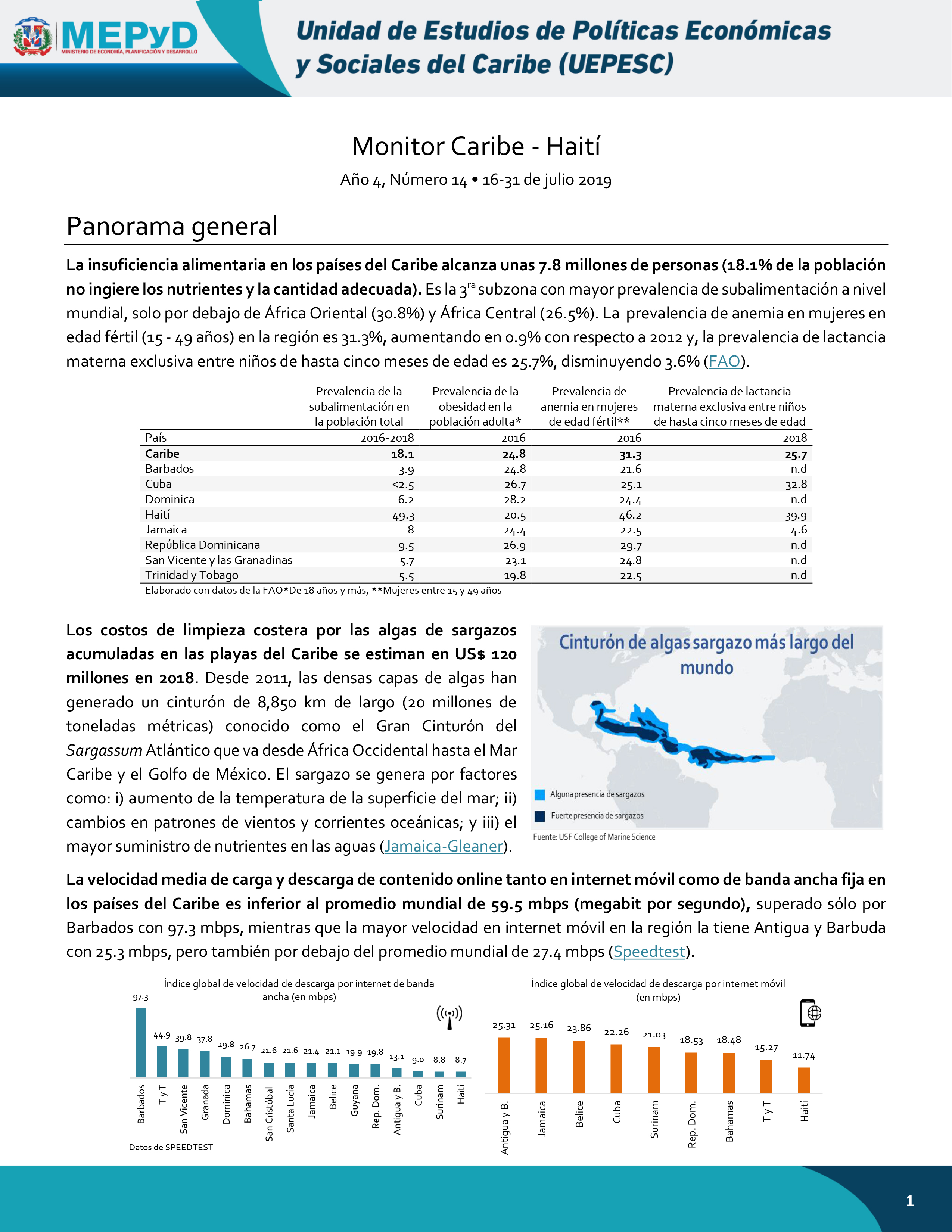 Monitor Caribe-Haití Año 4, Número 14 • 16-31 de julio 2019