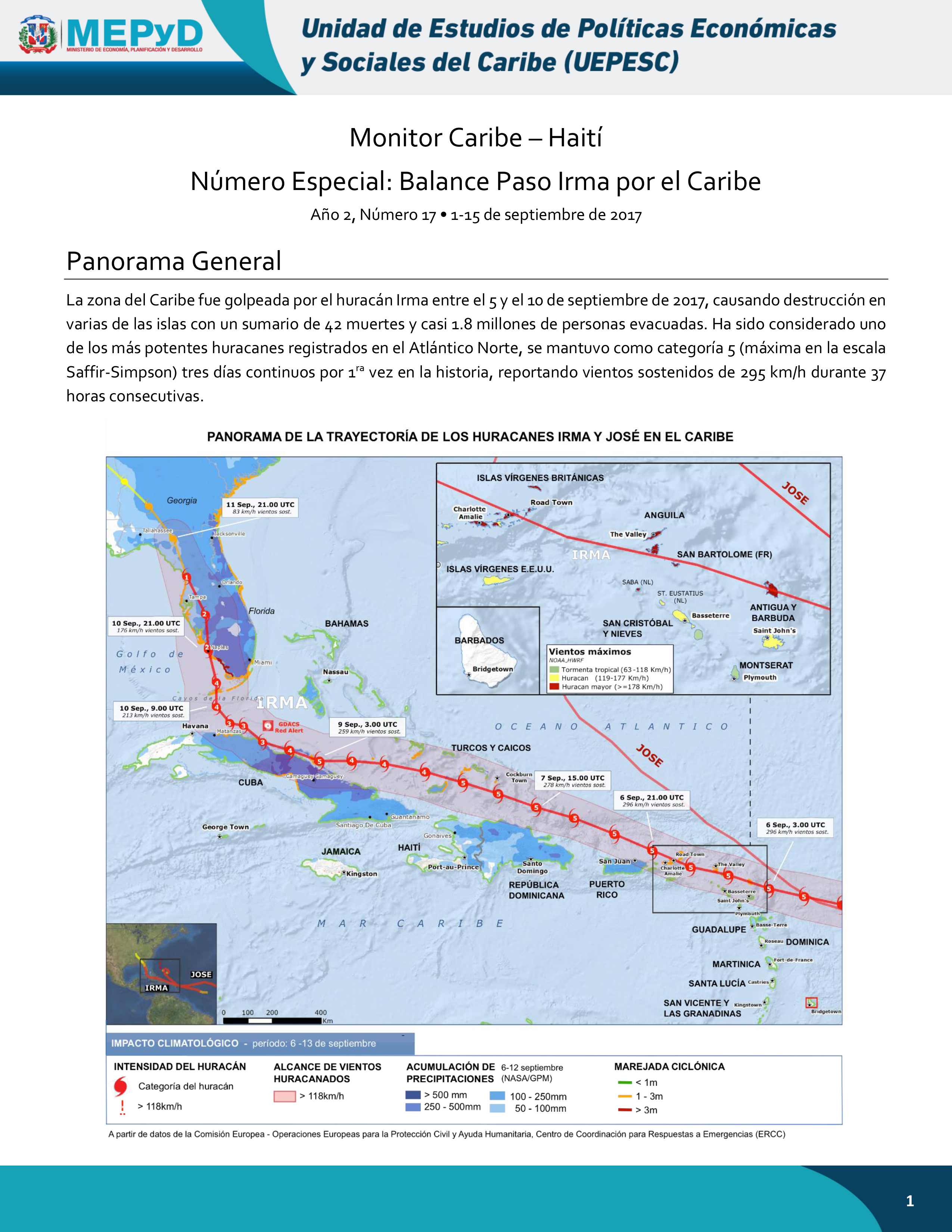 Monitor Caribe-Haití Año 2, Número 17 • 01-15 de septiembre 2017