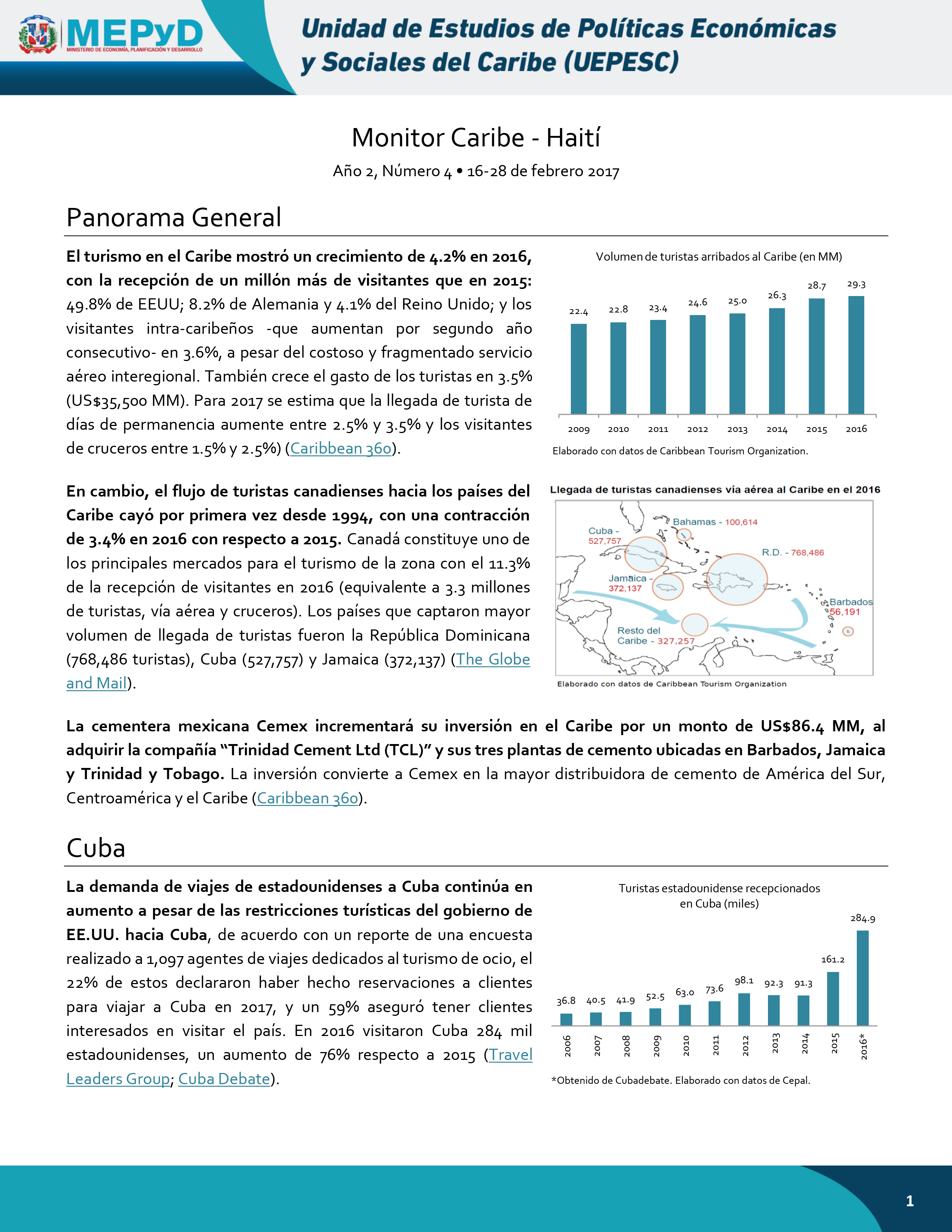 Monitor Caribe-Haití Año 2, Número 4 • 16-28 de febrero 2017