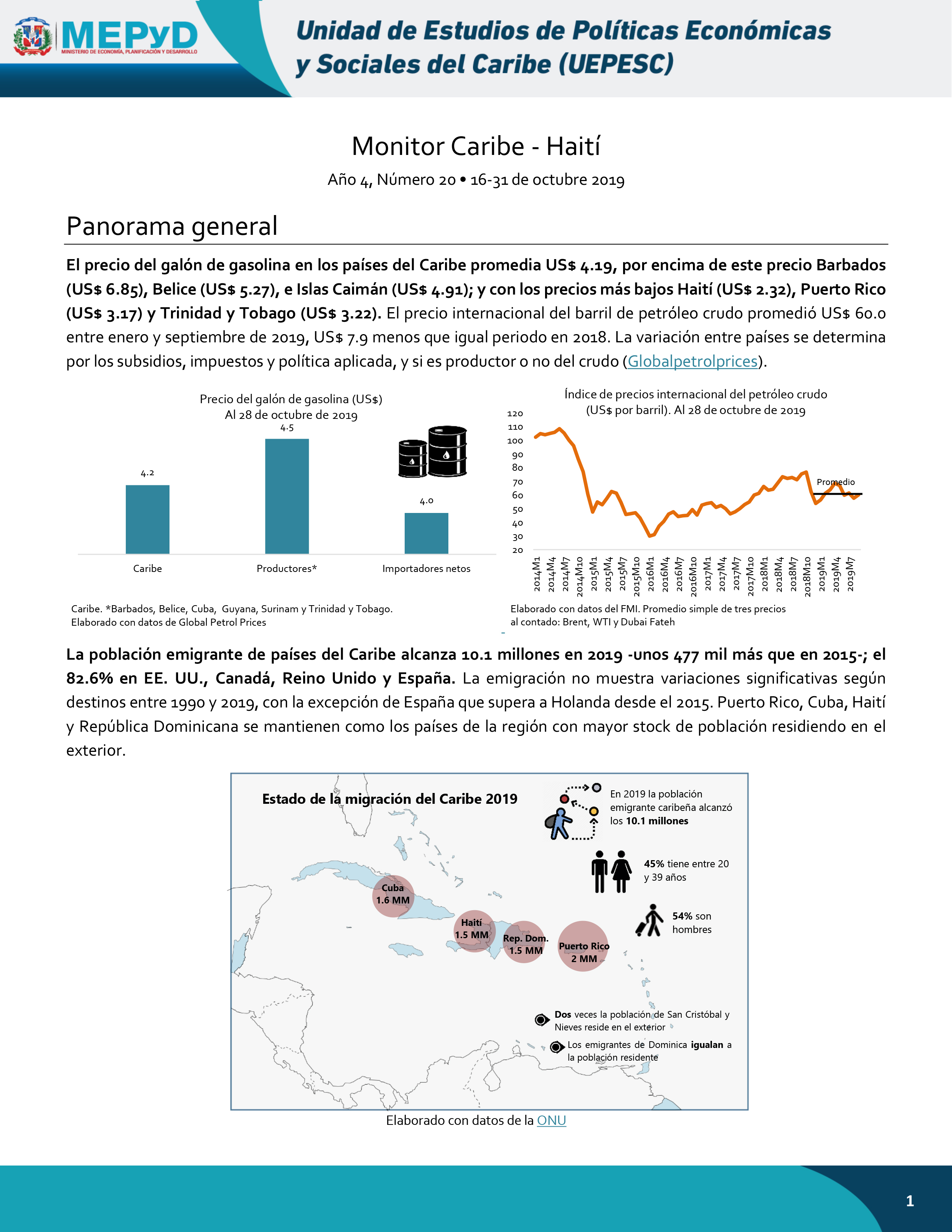 Monitor Caribe-Haití Año 4, Número 20 •  16-31 de octubre 2019