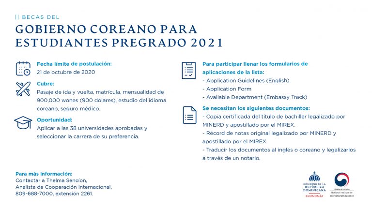 Twitter - Becas del Gobierno Coreano para Estudiantes Pregrado 2021-06