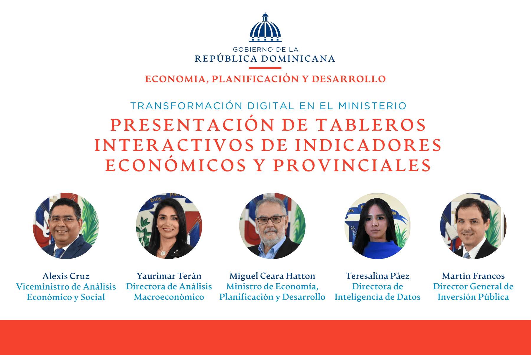 Presentación de tableros interactivos de indicadores económicos y provinciales