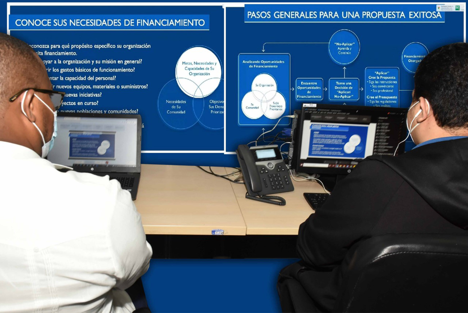 El asesor de CASFL, Francisco Leonardo, durante el eventual virtual con la Agencia para el Desarrollo de Estados Unidos (USAID) sobre propuestas exitosas en la formulación de proyectos de las asociaciones sin fines de lucro.