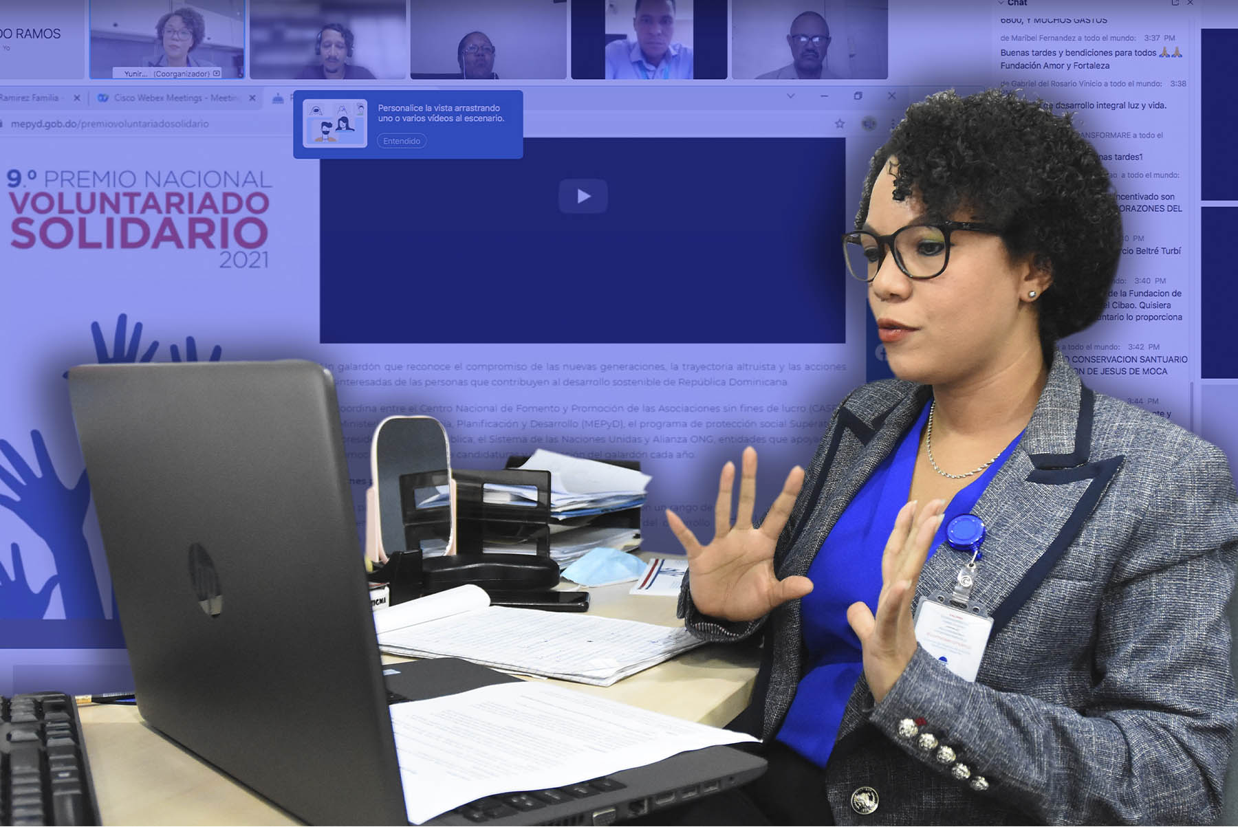 La especialista sectorial del CASFL, Yuniris Ramírez, en su participación en el espacio Diálogo Permanente con la Sociedad Civil que se realiza cada jueves a las 3:00 de la tarde de manera virtual.