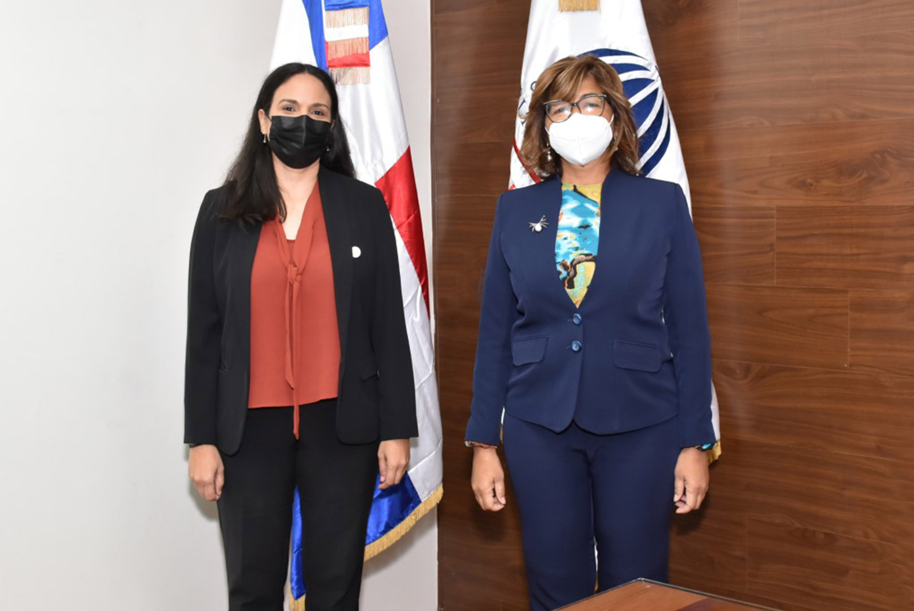 La viceministra de Cooperación Internacional, Olaya Dotel, recibió a la nueva representante del Programa Mundial de Alimentos en la República Dominicana, Gabriela Alvarado. Ambas conversaron sobre los proyectos de gestión de riesgos, seguridad alimentaria y ayuda humanitaria en el país.