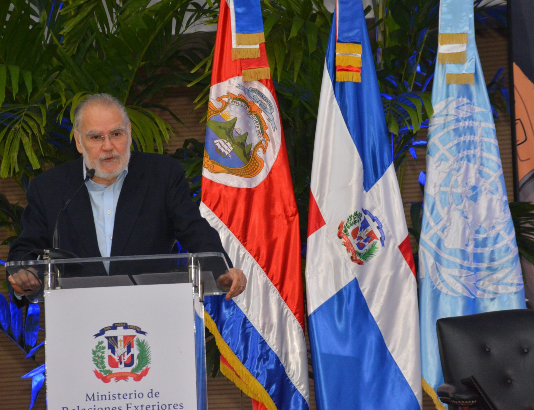 Miguel Ceara Hatton, ministro de Economía, Planificación y Desarrollo, durante su participación en el encuentro de alto nivel “Dialogo de Tambores”.