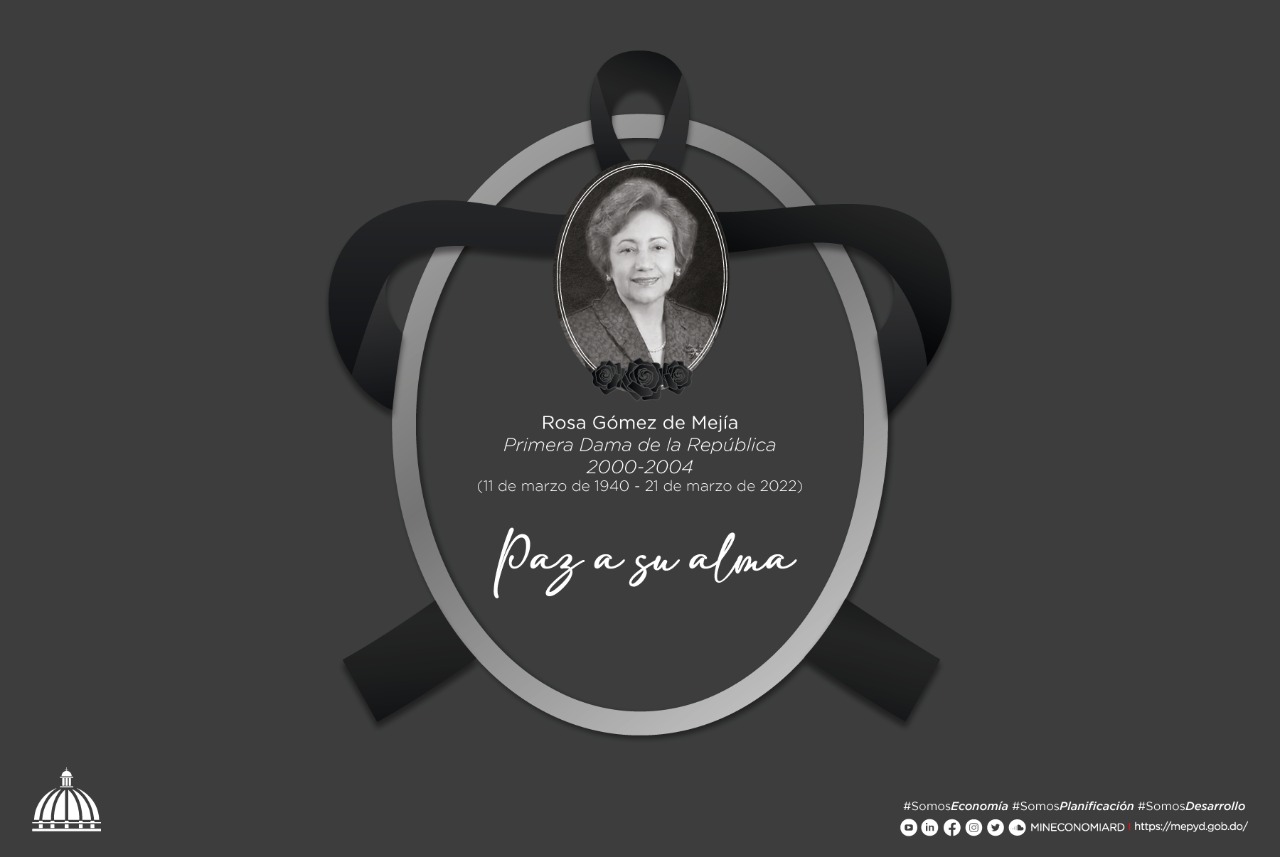 Fallecimiento de doña Rosa Gómez de Mejía, primera dama de la República durante el período 2000-2004.