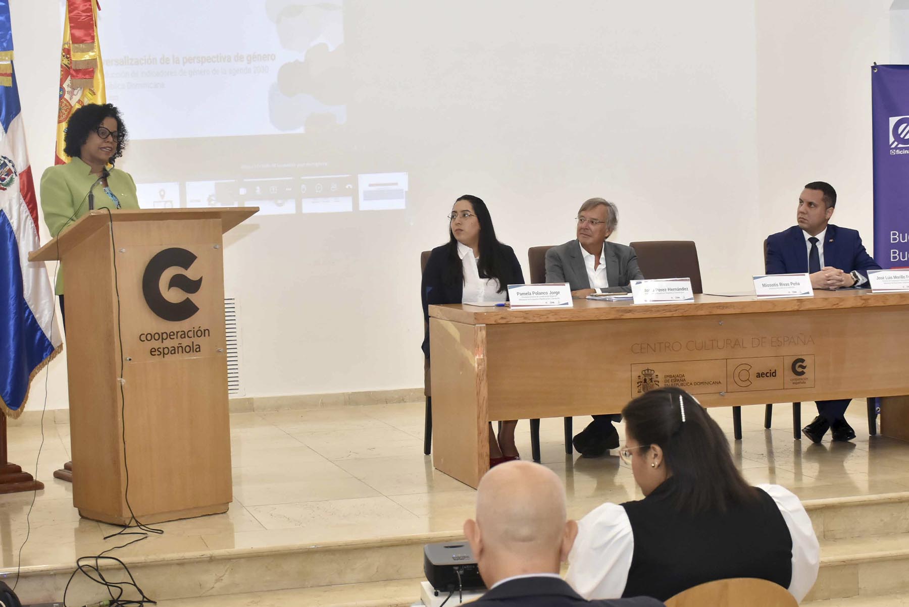 La directora de la ONE, Miosotis Rivas, destaca que la institución tiene el interés de analizar y difundir estadísticas con enfoque de género.