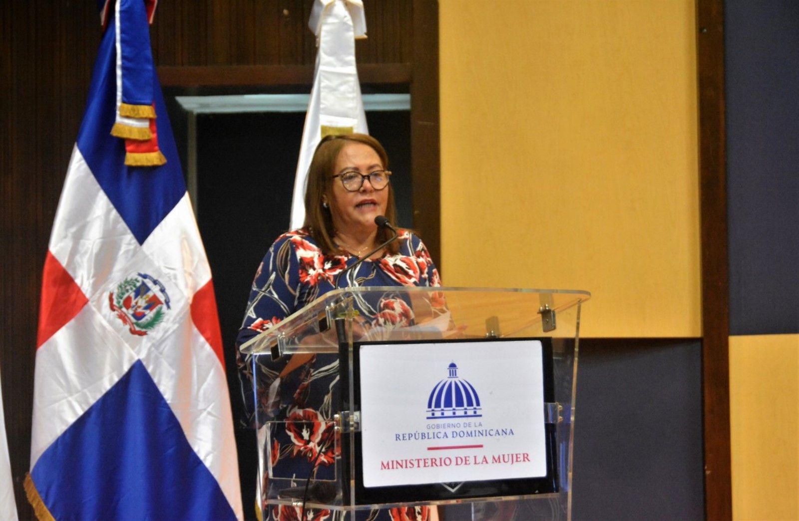 Previo a la disertación, la gobernadora de la provincia, Elvira Corporán de los Santos, agradeció el esfuerzo de los ministerios de la Mujer y Economía, Planificación y Desarrollo por impulsar iniciativas encaminadas a procurar la igualdad de género en los territorios