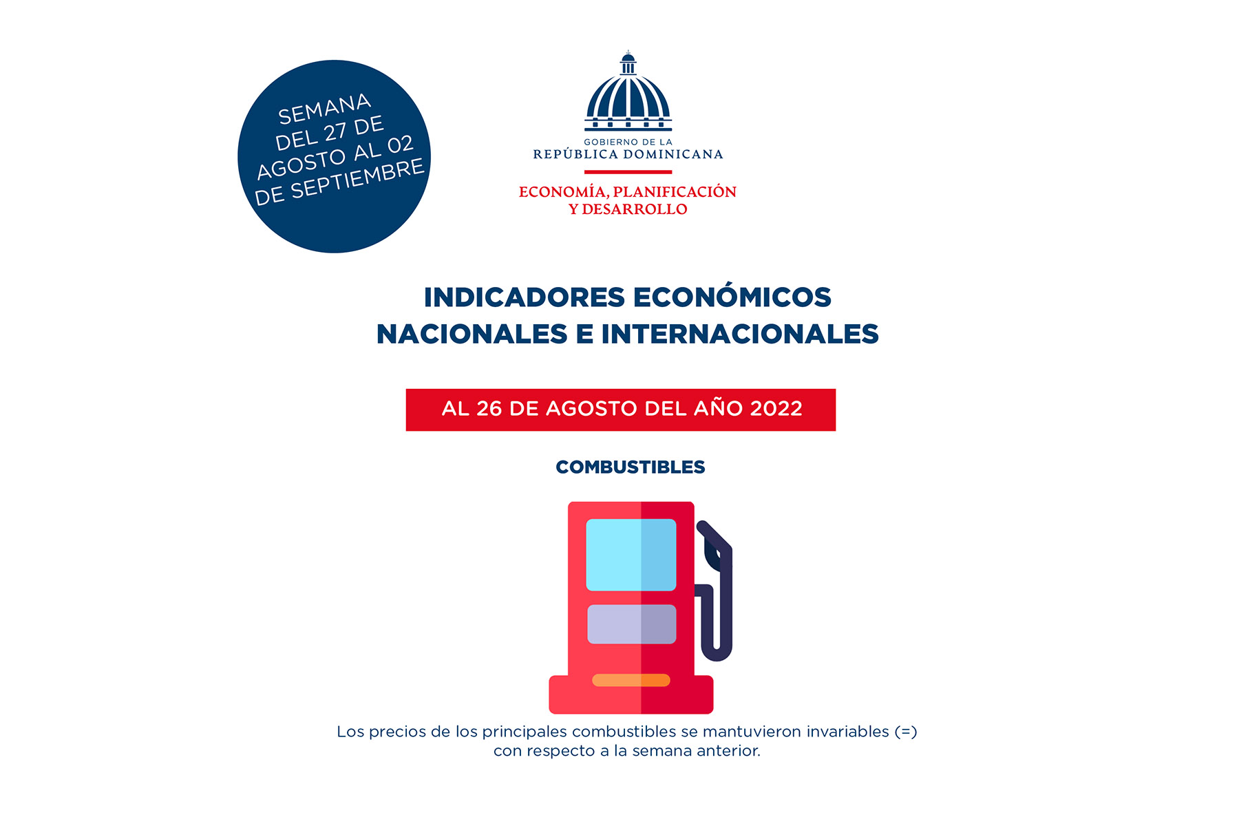 Indicadores Económicos al 29 de agosto 2022