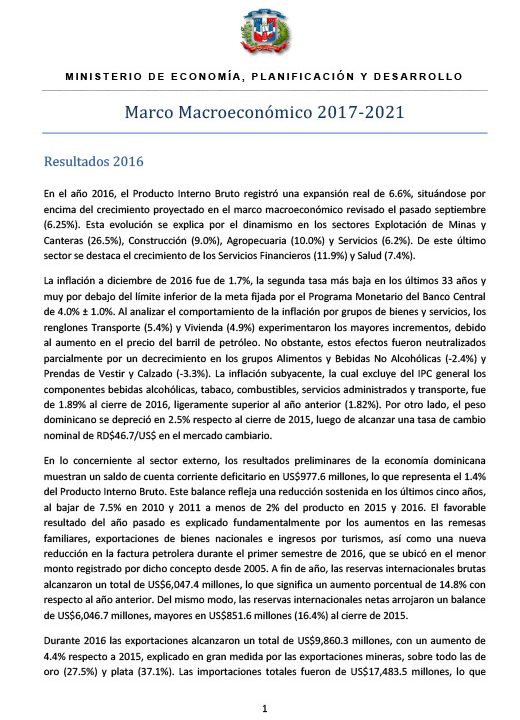 (Marzo 2017) Marco Macroeconomico