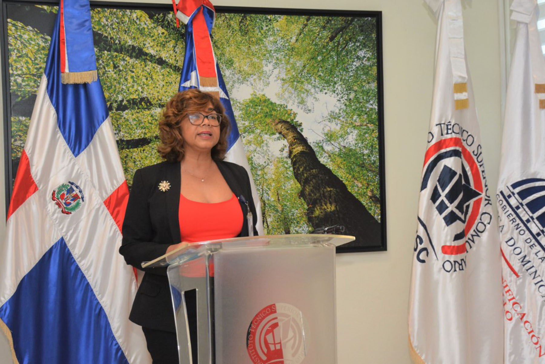 Olaya Dotel, viceministra de Cooperación Internacional del Ministerio de Economía, Planificación y Desarrollo, encabeza acto de lanzamiento del proyecto “Fortalecimiento de las Capacidades Docentes a Nivel de las Instituciones de Estudios Superiores en la República Dominicana”.