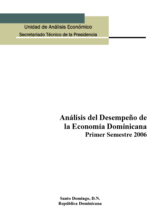 Análisis del desempeño económico y social primer semestre 2007