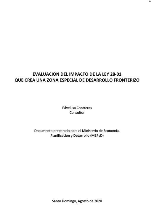 Evaluación del Impacto de la Ley 28-01