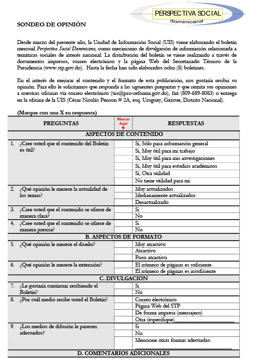 SONDEO DE OPINIÓN