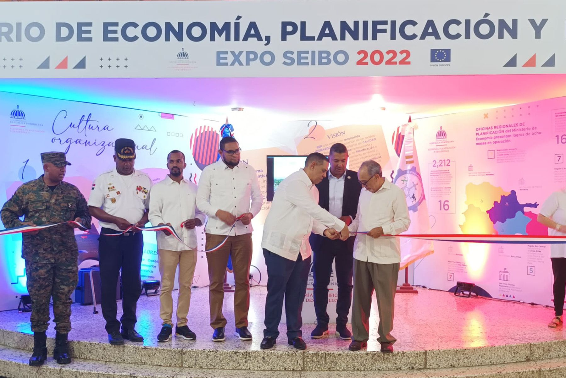 El viceministro Administrativo y Financiero , Yamel Valera, durante su intervención en la inauguración de la Expo Seibo2022.