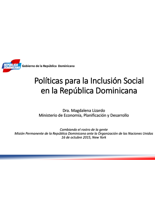 magdalena lizardo politicas de inclusion social en rd