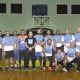 El equipo Azul vencedor del partido amistoso navideño organizado por la liga de básquet del Ministerio de Economía, bajo los auspicios del Departamento de Beneficios y Relaciones Laborales de la Dirección de Recursos Humanos del @MinEconomíaRD.
