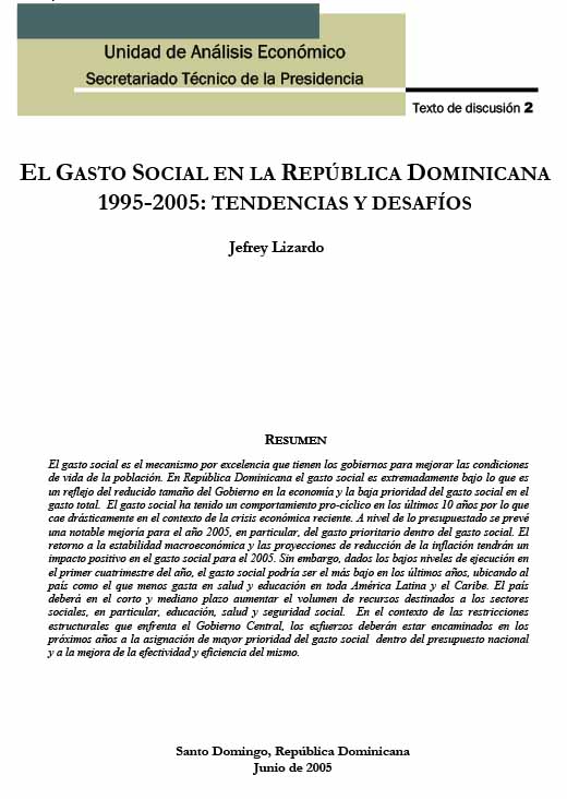 TD .2 - El gasto social en la Republica Dominicana