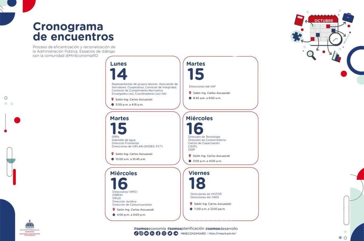 Cronograma del ministro