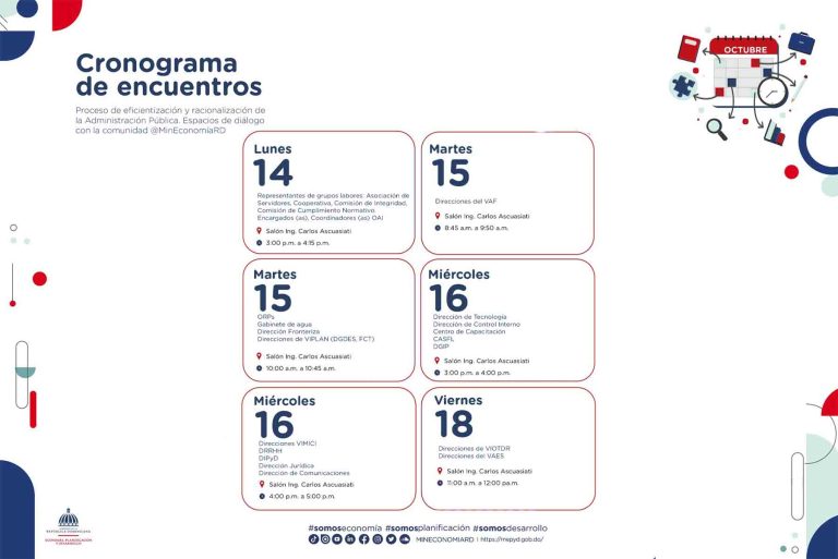 Cronograma del ministro