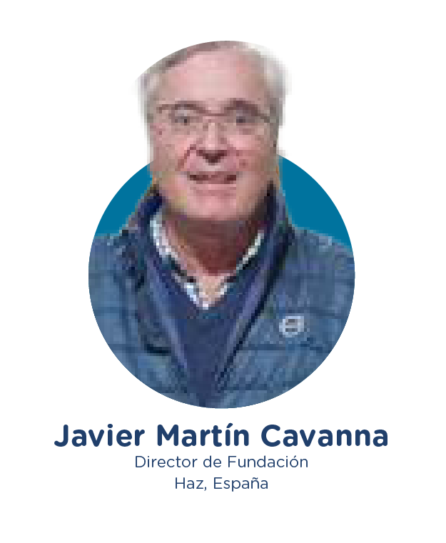 Javier Martín Cavanna es director y fundador de Fundación Haz y presidente editor de la Revista Haz, la publicación líder en temas de innovación social. Profesor asociado del IE en el área de Responsabilidad Social Corporativa (RSC) y de la Cátedra Inditex de RSC de la Universidad de La Coruña. Es Licenciado en Derecho por la Universidad de Navarra, P.D.D por el IESE, diplomado en “Strategic Perspectives in Non-profit Management” por la Harvard Business School y en Microfinanzas por el Instituto Boulder. Tiene una amplia experiencia en temas relacionados con la transparencia y el buen gobierno de instituciones. Ha sido director general de la Fundación Codespa, una de las ONG españolas especializadas en la cooperación al desarrollo y director de desarrollo corporativo del IESE. Así mismo, ha impulsado proyectos de desarrollo y de consultoría en cerca de 50 países de África, Asía y América Latina relacionados con microfinanzas, desarrollo rural, apoyo a las microempresas, etc. Tiene escritos más de una cincuenta artículos, casos prácticos y notas técnicas relacionadas con la transparencia, buen gobierno de las ASFL y responsabilidad corporativa. Entre sus publicaciones destaca el libro Viaje a la otra orilla. Historias de los que trabajan por una América Latina mejor; publicado por Edit. Norma. Es autor de la colección sobre Guías sobre Gobierno y de los Informes de transparencia y buen gobierno en la web de Fundaciones, Museos, Partidos Políticos, Universidades y Grupos de Comunicación. Ha recibido el Premio Accenture al mejor artículo en temas de innovación social y el Premio Forética al mejor artículo en temas de responsabilidad corporativa.