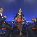 El viceministro Alexis Cruz, la directora Evalina Gómez y el economista Raúl Hernández.