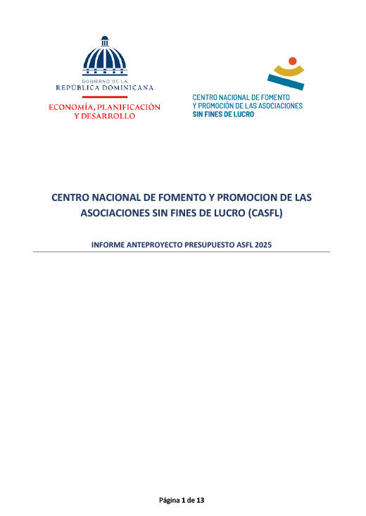 Informe de Presupuesto ASFL 2025